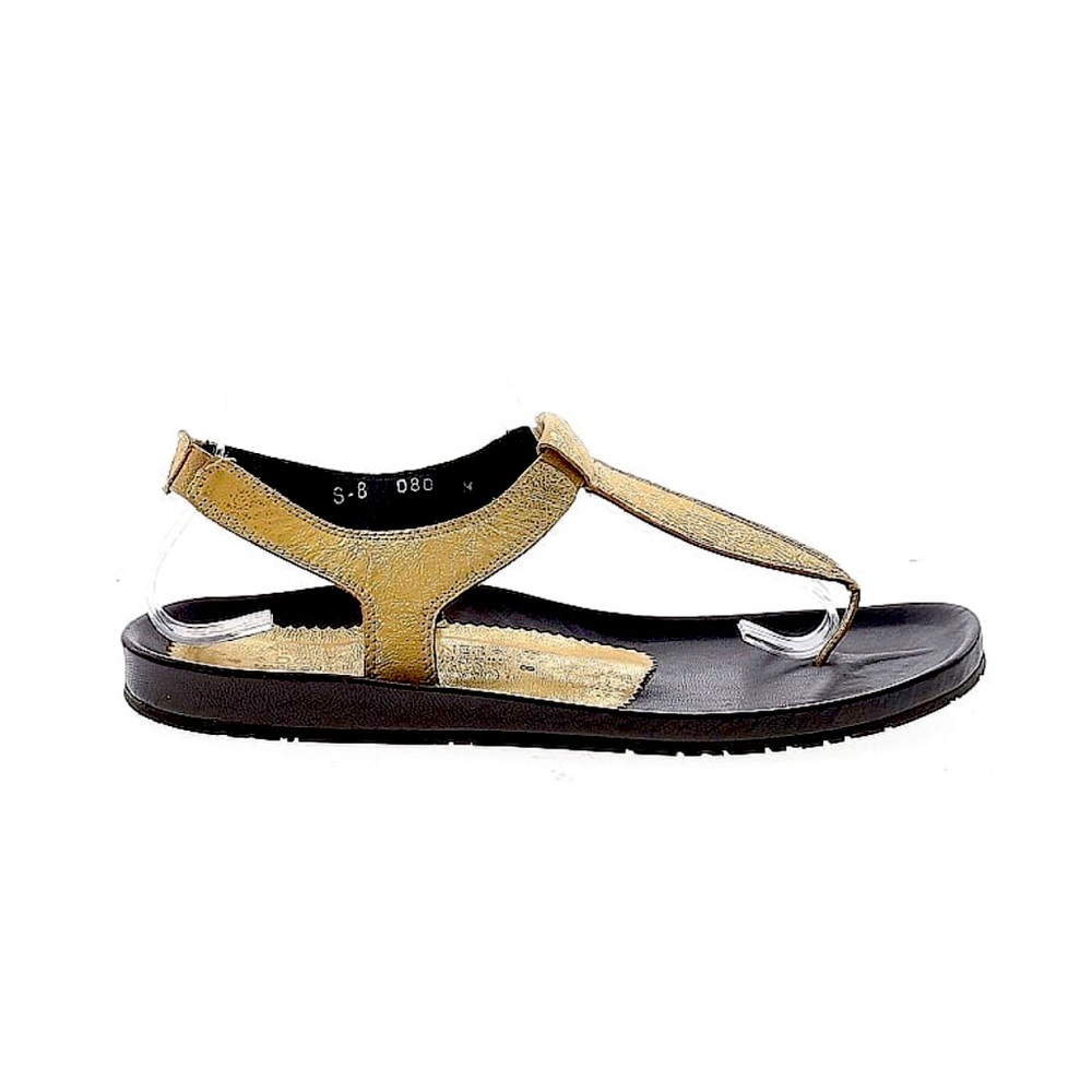 donald j pliner metallic gold leather sandals sz 8